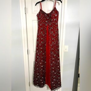 Floor Length Red Gown